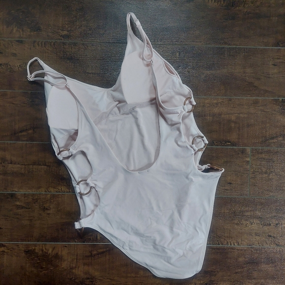 Aerie Rings One Piece Swimsuit Blush Size Large Long - Picture 7 of 11